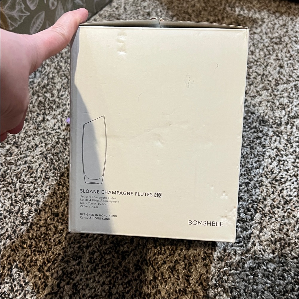 NIB BOMSHBEE Champagne Flutes - Picture 8 of 10